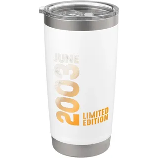 Im Monat Juni 2003 Jahr 2003 Retro 2003 Vintage 2003 Doppelwandiger Edelstahl-Thermobecher