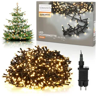 Nordstern LED Büschel Lichterkette Warmweiß 1000 LEDs - Weihnachtsbaum Deko Beleuchtung für Innen & Außen mit Stecker 20 m - Cluster Tannenbaum Weihnachtsbeleuchtung
