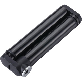 BBB Cycling DoubleShot Mini-Fahrradpumpe I 120 mm Faltbare Fahrradpumpe I 35 cc Fahrradpumpe Presta Ventil I Schlauchlose Fahrradpumpe I BMP-102, Schwarz