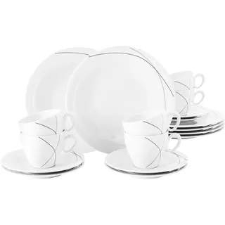 SELTMANN WEIDEN T Trio Highline Kaffeeservice 18-tlg. weiß/Längsstreifen