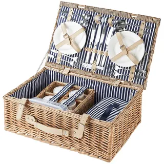 Butlers Picknick-Set (26-teilig) A Day In The Park , Braun , Naturmaterialen, Keramik, Kunststoff , 37x21x54 cm , Küchenzubehör, Küchenhelfer, Küchenutensilien