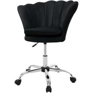 ML-Design Drehstuhl Samt Schwarz