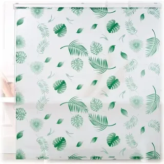 Rollo für die Dusche Blätter grün