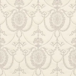 Rasch Textil Rasch Tapete 532104 - Vliestapete in Creme-Weiß mit Ornamenten im Barock-Stil aus der Kollektion Trianon XII - 10,05m x 0,53m (LxB)