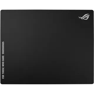 ASUS ROG Moonstone Ace L Black Gaming-Mauspad (gehärtetes Glas, rutschfester Boden aus Silikon, 500 x 400 mm, schwarz)