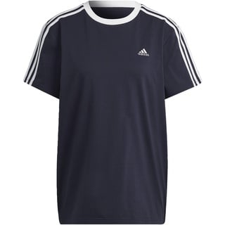 adidas Damen T-Shirt (Short Sleeve) W 3S Bf T, Legend Ink/White, HC0105, 2XLT