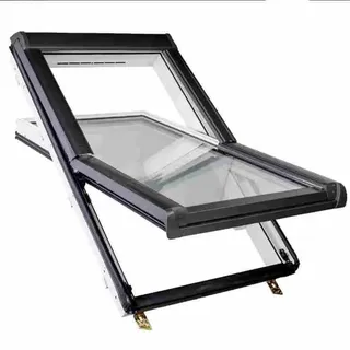 Roto Dachfenster Kunststoff "Dachdecker Favorit" und Eindeckrahmen 94 x 140