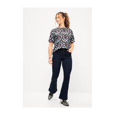 Schlag-Jeans, 4-Pocket, Ziernähte, Buttonfly