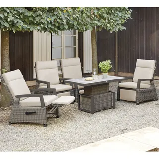 Siena Garden Corido Set 8-tlg. Grau