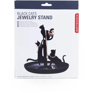 Kikkerland Black Cats Jewelry Stand