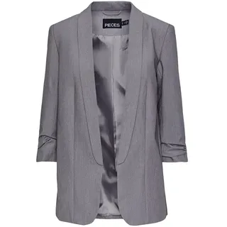 Pieces Boss 3/4 Blazer - Light Grey Melange - L