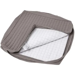 Homescapes Sitzkissen-Bezug grau 50/50/10 – Kissenhülle wattiert, Baumwolle , Grau , Textil , Füllung: Polyester , Quadratisch , 50x10x50 cm , Oeko-Tex® , Heimtextilien, Wohntextilien, Sitzkissen