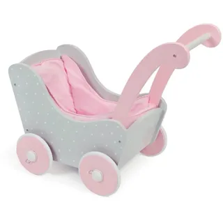 Holzpuppenwagen puntos grey