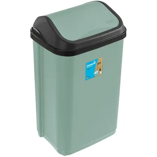 KEEEPER Mülleimer mit Schwingdeckel, 50 l, 38,5 x 29 x 66 cm, Swantje, Grün (Nordic Green)