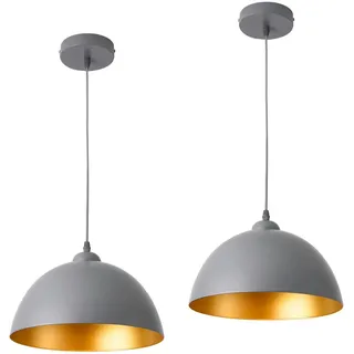 lux.pro Hängeleuchte Toulon Metall Grau-Gold lux.pro