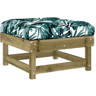 vidaXL Gartenhocker mit Kissen Kiefernholz Imprägniert - Braun