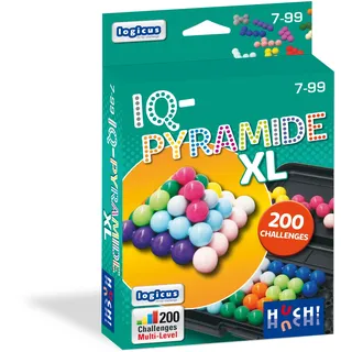 HUCH! HUCH!, IQ Pyramide XL, Spannendes 3D-Puzzlespiel, Fördert räumliches Denkvermögen, 200 Herausforderungen in 2D & 3D für kreative Knobler, Für 1 Spieler ab 7 Jahren