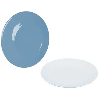 Bo-Camp - Frühstücksteller - Zweifarbig - Melamin - 4 Stück - Blau