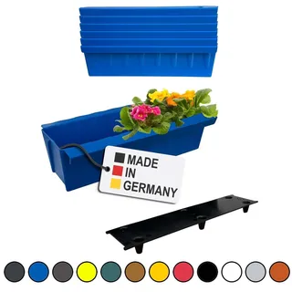 Paletten Blumenkasten 6er-Set Blau Einsatz zum an- & Einhängen Pflanzkasten
