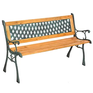 tectake Gartenbank Tamara,128 x 51 x 73 cm,braun , Holz , Patchwork , 51x73x128 cm , Ce , Gartenmöbel, Gartenbänke