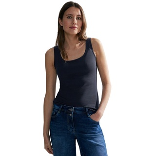 CECIL Damen Style Linda Basic Top Baumwolle, Universal Blue, L EU