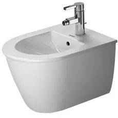 Duravit Darling New Wandbidet Compact 225615, mit Überlauf, 1 Hahnloch, 485mm, Farbe: Weiß mit Wondergliss