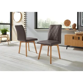 OTTO home Esszimmerstuhl Brest Leder braun 2er Set
