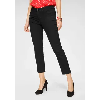 7/8-Jeans MAC "Dream Chic", Damen, Gr. 38, Länge 27, schwarz (schwarz, schwarz), Denim/Jeans, Obermaterial: 48% Baumwolle, 48% Polyester, 4% Elasthan, unifarben, sehr figurbetont 7/8-Länge, Jeans 7/8-Jeans, verkürzte Form mit Reißverschluss, Topseller