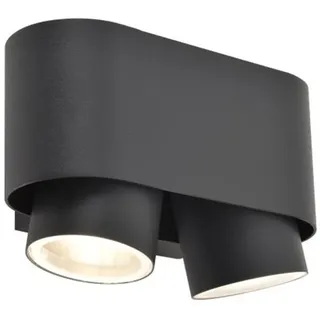 Lutec Außenleuchte Wandlampe Cypres Anthrazit IP44 max. 2 x 7W GU10 verstellbar - Grau
