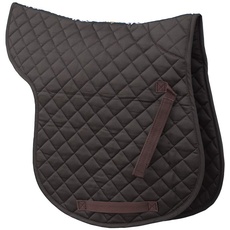 Rhinegold 0 Cotton Quilted Numnah-Pony-Brown, braun