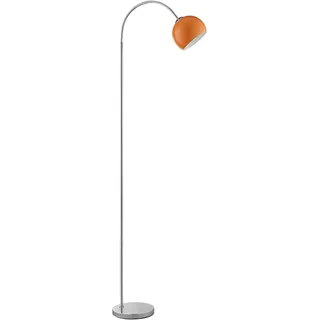 BRILLIANT Bogenlampe "Helen", chromfarben, orange, 1, H: 170cm, 1 Stk., Leuchten, Bogenleuchte, E27 Fassung, 170x51 cm, Metall, Bogenlampe