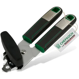 CHEFKOCH Dosenöffner Premium – Gehärtetes Schneidrad für ein einfaches Öffnen von Dosen & Konserven – Komfort-Drehknopf, Ergonomischer Griff, Perfekt für Konservendosen
