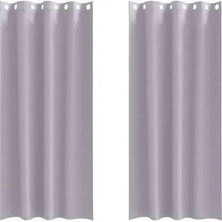 vidaXL Verdunkelungs-Vorhänge mit Ringen 2 pcs Metallic Grau - Grau