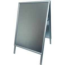 Deflecto A1 Aluminium Pflaster Display Board mit Snap Rahmen – Silber
