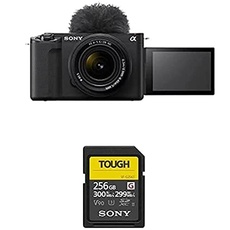Sony ZV-E1 | Content Creation Vollformatkamera mit 28-60 mm Wechselobjektiv (kompakt und leicht, 4K60p, 12,2 Megapixel, 5 Achsen- und Digitale Stabilisierung) + SFG256T