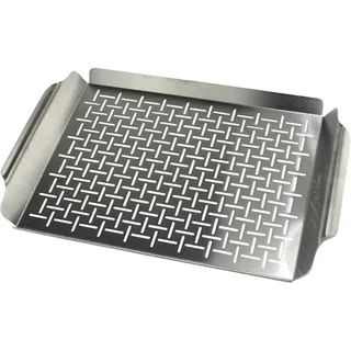 TENNEKER Grillplatte Plancha 44 x 30 cm Edelstahl