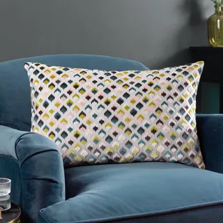 Paoletti Lexington Velvet Jacquard Federkissen gefüllt