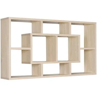Wohnling Wandregal 85 x 16 x 48 cm Eichefarben