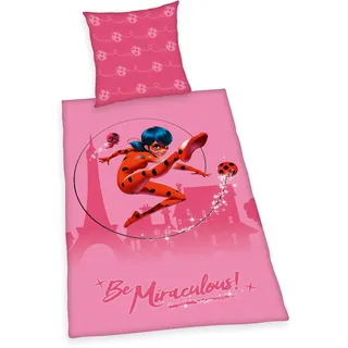 Herding Miraculous Bettwäsche-Set, Cotton, pink, Österreichische Größe