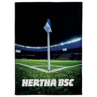 Hertha BSC Berlin Fleecedecke Decke Kuscheldecke Flanelldecke ** Eckfahne ** in 150 x 200 cm