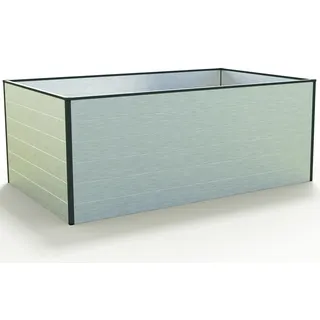 GFP Hochbeet Kräuter-Gemüse-Beet Aluminium CHRISTINA - 195x119x77cm - Aluminium eloxiert - Silber