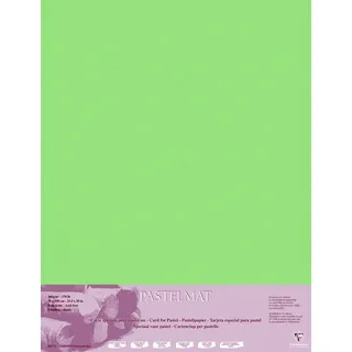 Clairefontaine 96158C Packung (mit 5 Zeichenbögen Pastelmat, 70 x 100 cm, 360 g, ideal für Trockentechniken und Pastell) hellgrün