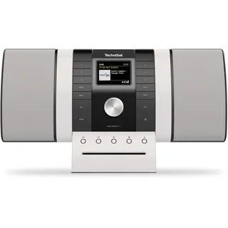 TechniSat MULTYRADIO 4.0 SE Internetradio (WLAN Radio, DAB+, UKW, Bluetooth, CD-Player, USB, Farbdisplay, 2 x 10 Watt Stereo Lautsprecher) Schwarz/Weiß