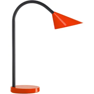 Unilux 400077406 Sol in rot, moderne LED-Schreibtischlampe, flexible Schreibtisch-Leuchte Bürolampe Tischlampe Leselampe Leuchte Büroleuchte Schreibtischleuchte Tischleuchte