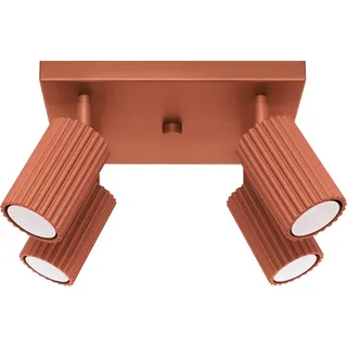 Sollux KARBON 4 4xGU10 rot Ocker Aluminium 25x25x17cm