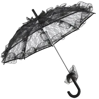 Spitze Regenschirm, Spitze Sonnenschirm, Spitze Sonnenschirm, Hochzeit Spitze Regenschirm, Braut Spitze Schirm - Schwarz