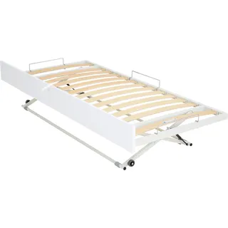 Paidi Ausziehbett , Weiß , Holz , Buche , 90-180x190 cm , Blauer Engel, Goldenes M , Babymöbel & Kindermöbel, Kinderzimmer & Jugendzimmer, Kinderbetten, Kinderbetten & Jugendbetten