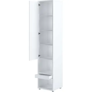 Furniture24 Beischrank Bed Concept Lenart BC7, Schrank, Hochschrank, 1 Türiger, mit Schünksten Weß matt - Weiß