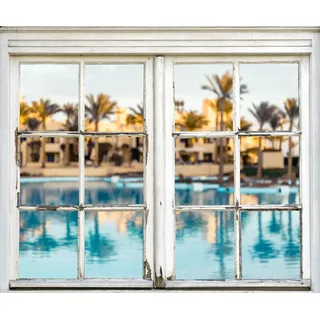 queence Wandsticker »Meer« Wandsticker, Wandbild, selbstklebend, 3D, Fenster, blau