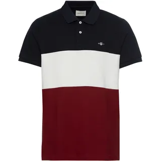 GANT Poloshirt »BLOCK STRIPE KA RUGGER«, dreiteiliger Farbmix für modernen Look Gant EVENING BLUE S